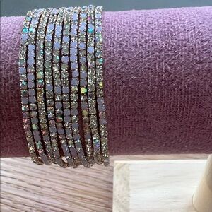 Elegant Crystal and Lavender Bracelet
